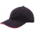 Heavy brushed cap zwart/rood