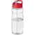 H2O sportfles met tuitdeksel (650 ml) transparant/rood