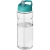 H2O sportfles met tuitdeksel (650 ml) Transparant/aqua blauw