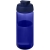 H2O sportfles met klapdeksel (600 ml) blauw/blauw