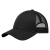 Trucker cap medium profile curved peak zwart