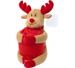 Kerstknuffel met fleecedeken bedrukken