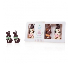 Set chocolade Paashazen Chocolade paasfiguurtjes bedrukken