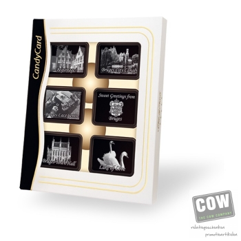 Afbeelding van relatiegeschenk:12 logochocolaatjes in geschenkdoos