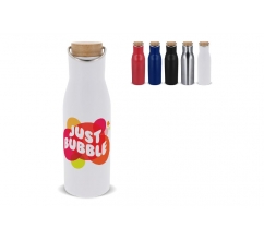 Thermo fles met bamboe deksel 500ml bedrukken