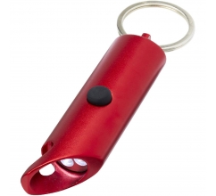 Flare led-lamp en flesopener van gerecycled aluminium met sleutelhanger bedrukken